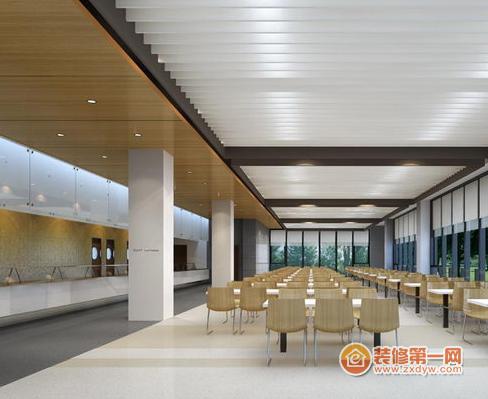 昆明大学餐厅效果图案例